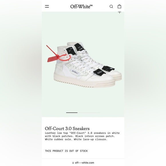 OFF-White Off-Court High White Sneakers - Picture 1 of 14